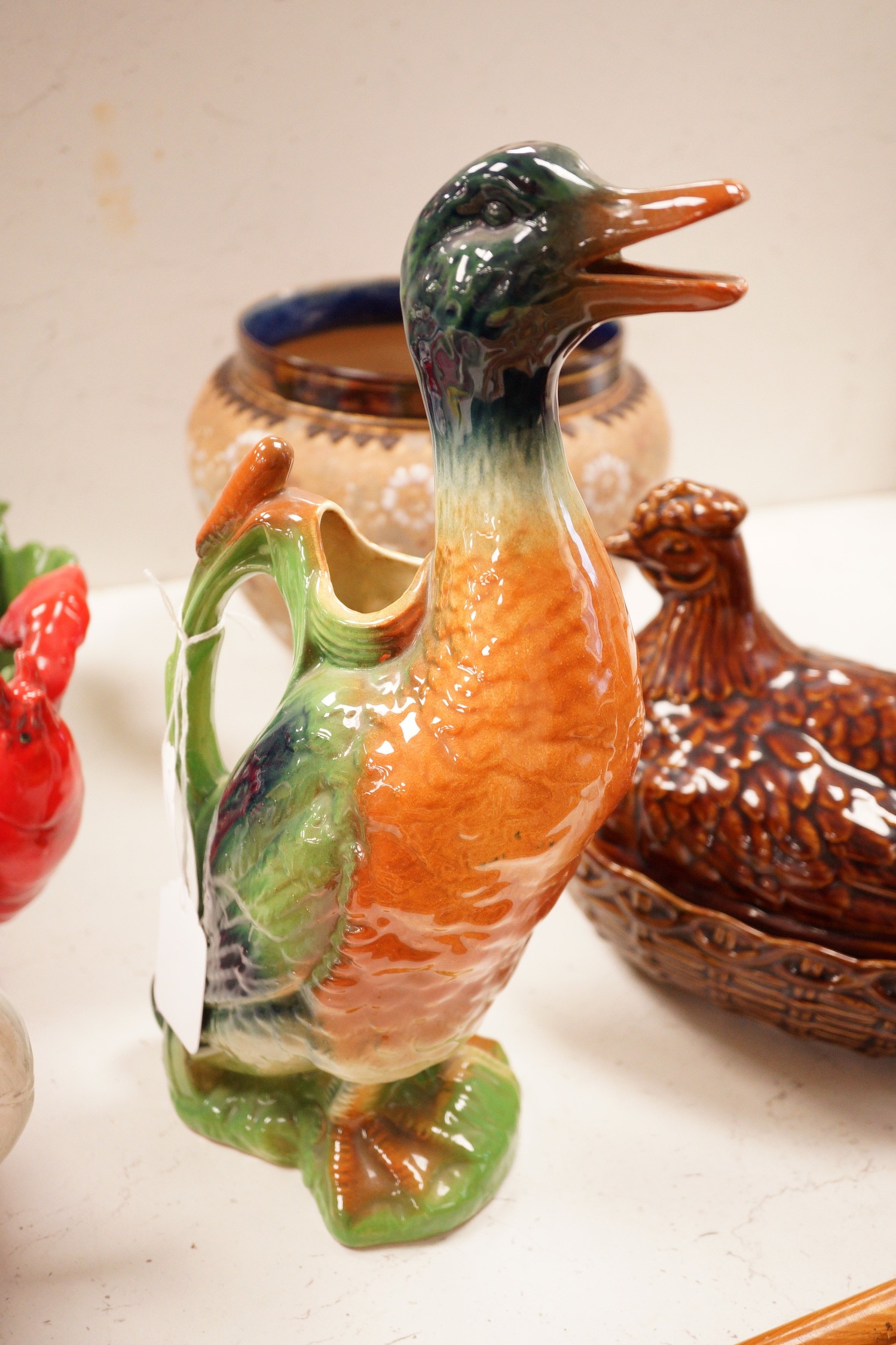 Mixed ceramics including a Doulton jardiniere